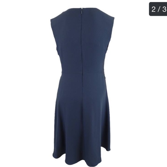 NWT Lauren Ralph Lauren Women's Double-Faced Fit-and-Flare Dress (size 6) - Picture 2 of 6